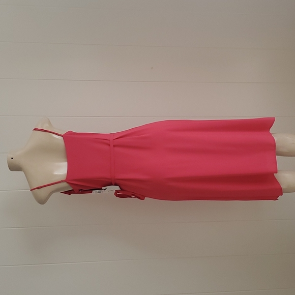 1 State Women’s Wrap Spaghetti Strap Dress Pink - Picture 12 of 13